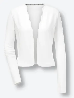 CREATION L PREMIUM Modal-Shirtjacke in weiß