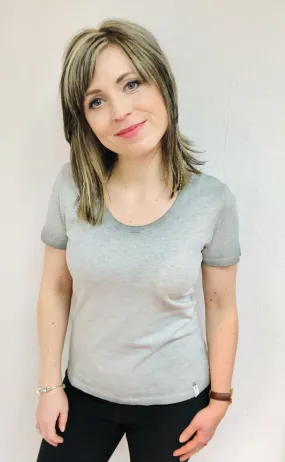 Khujo Damen T-Shirt in grau