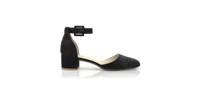 Klassische Block Heel Schuhe 6413