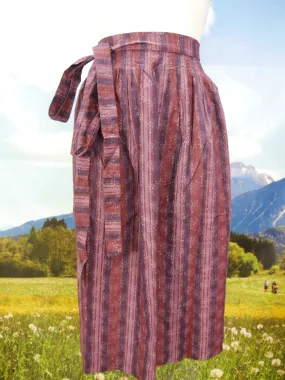 Mittellange Dirndlschürze Baumwolle rot gestreift Dirndl Schürze TS2284